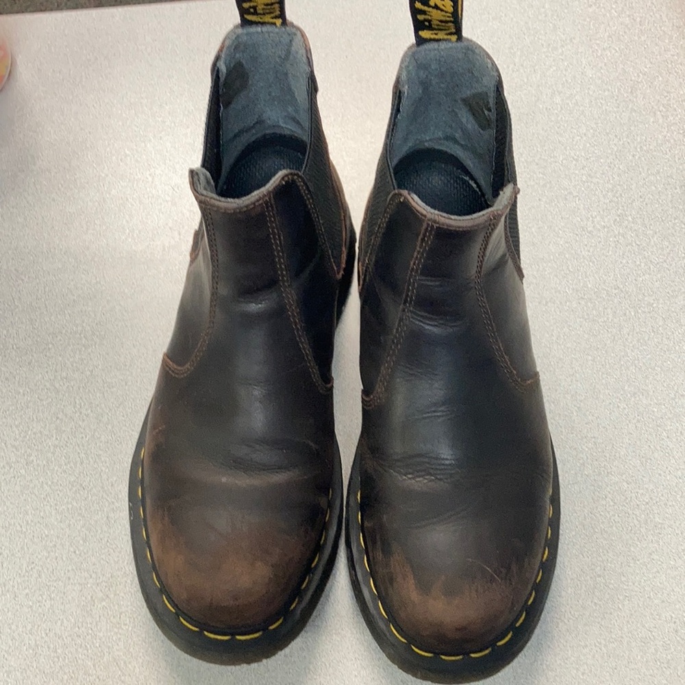 Doc Martens distressed slip on ankle boots